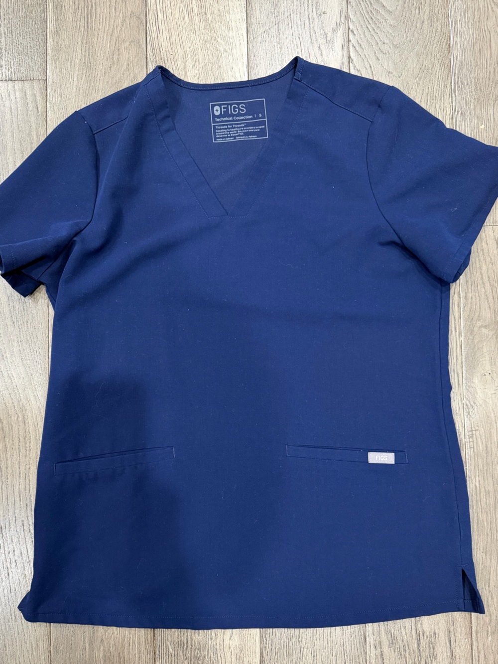 Figs Navy Blue Scrub Pants with Drawstring
